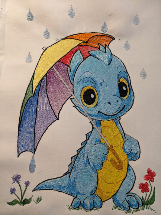 Rainy Day Dragon 14"x10" Masterwork