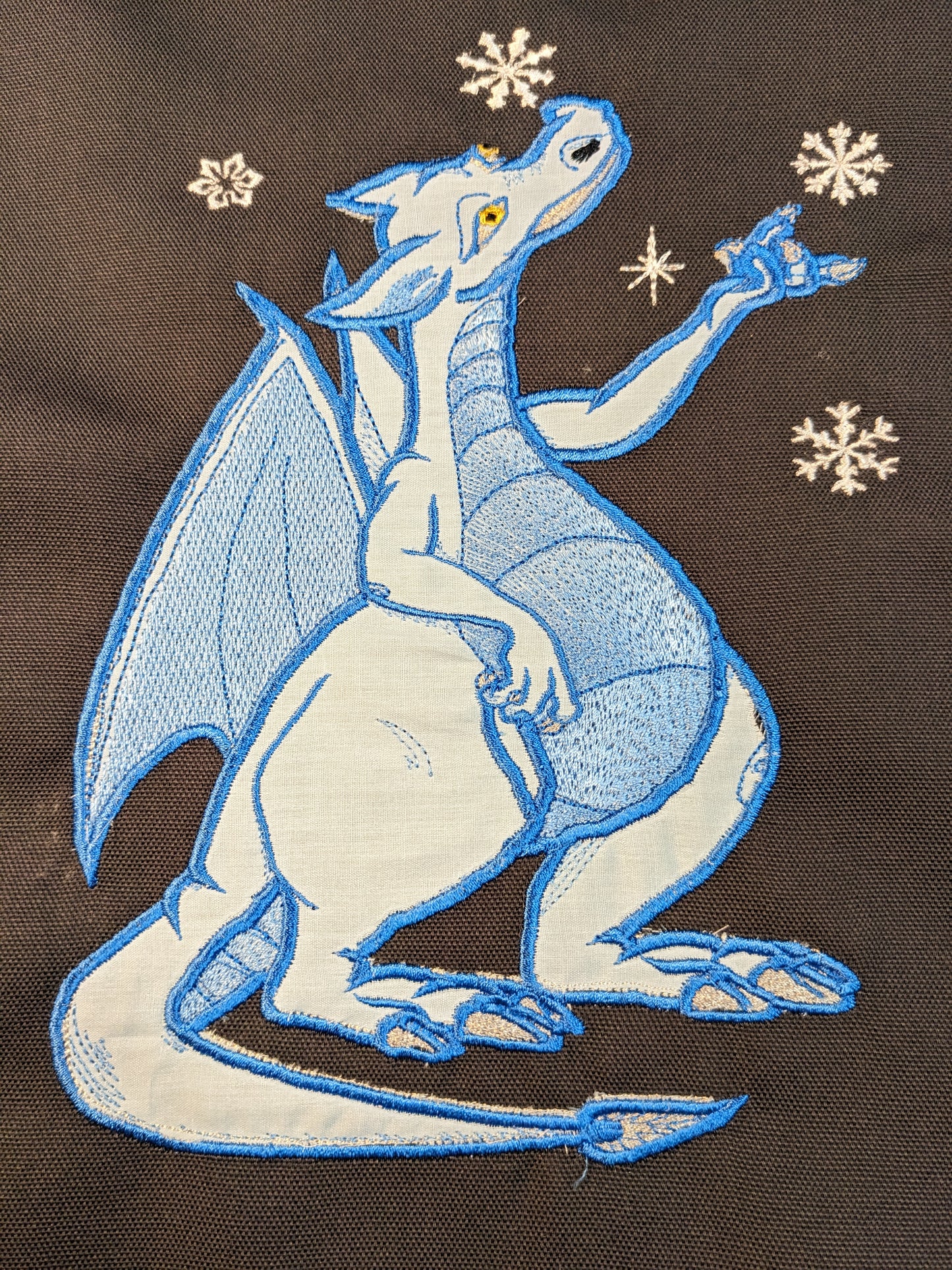 January Dragon Applique - Three Sizes Included