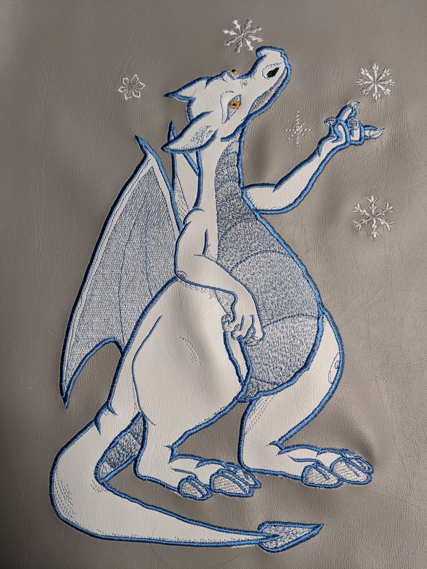 January Dragon Applique - Three Sizes Included