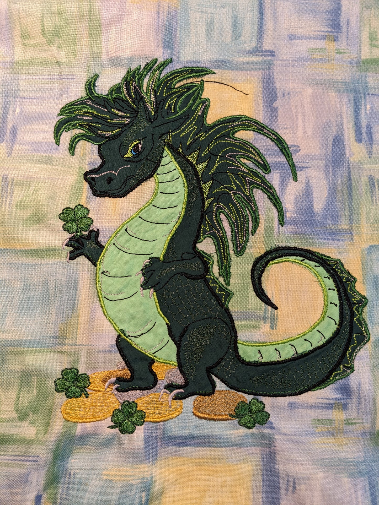 March Lucky Dragon Applique Four Sizes