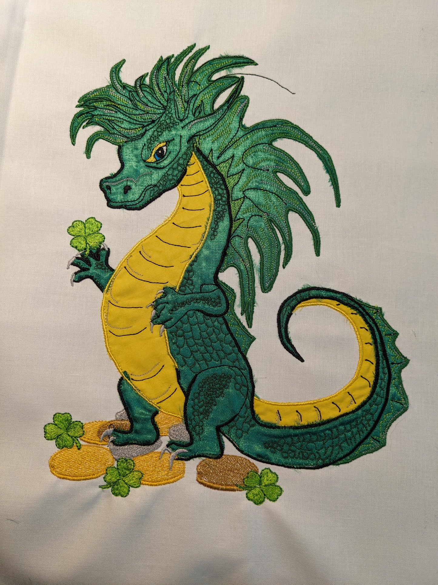 March Lucky Dragon Applique Four Sizes