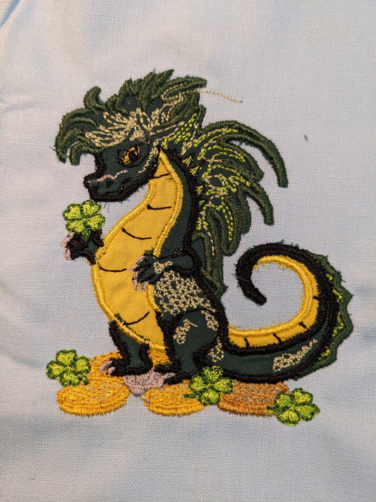 March Lucky Dragon Applique Four Sizes