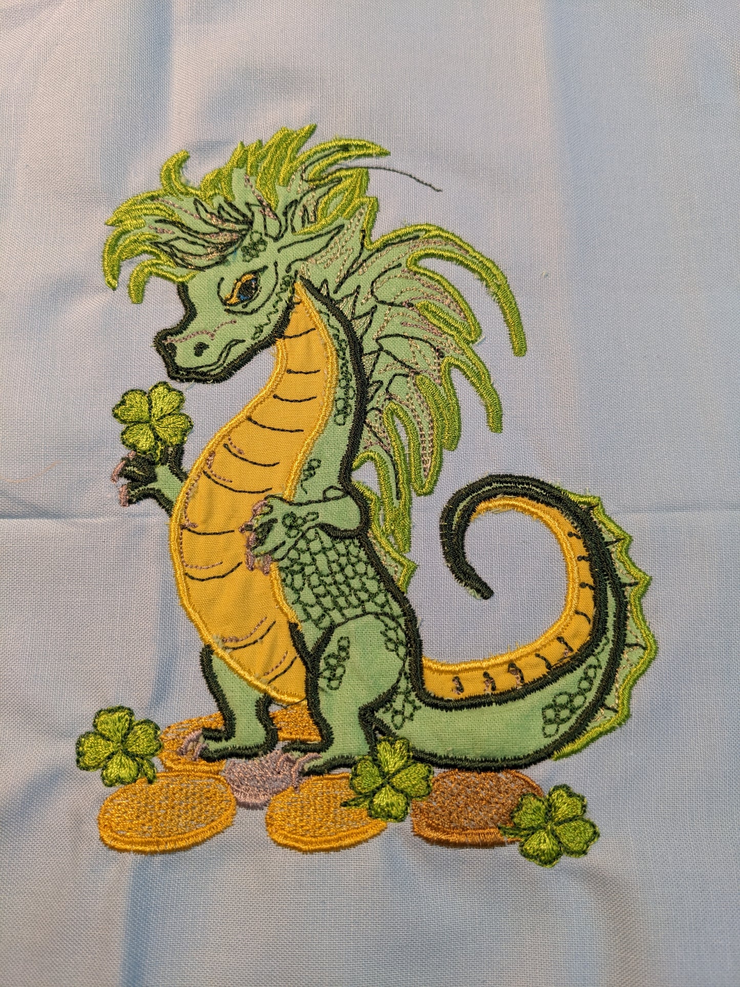 March Lucky Dragon Applique Four Sizes