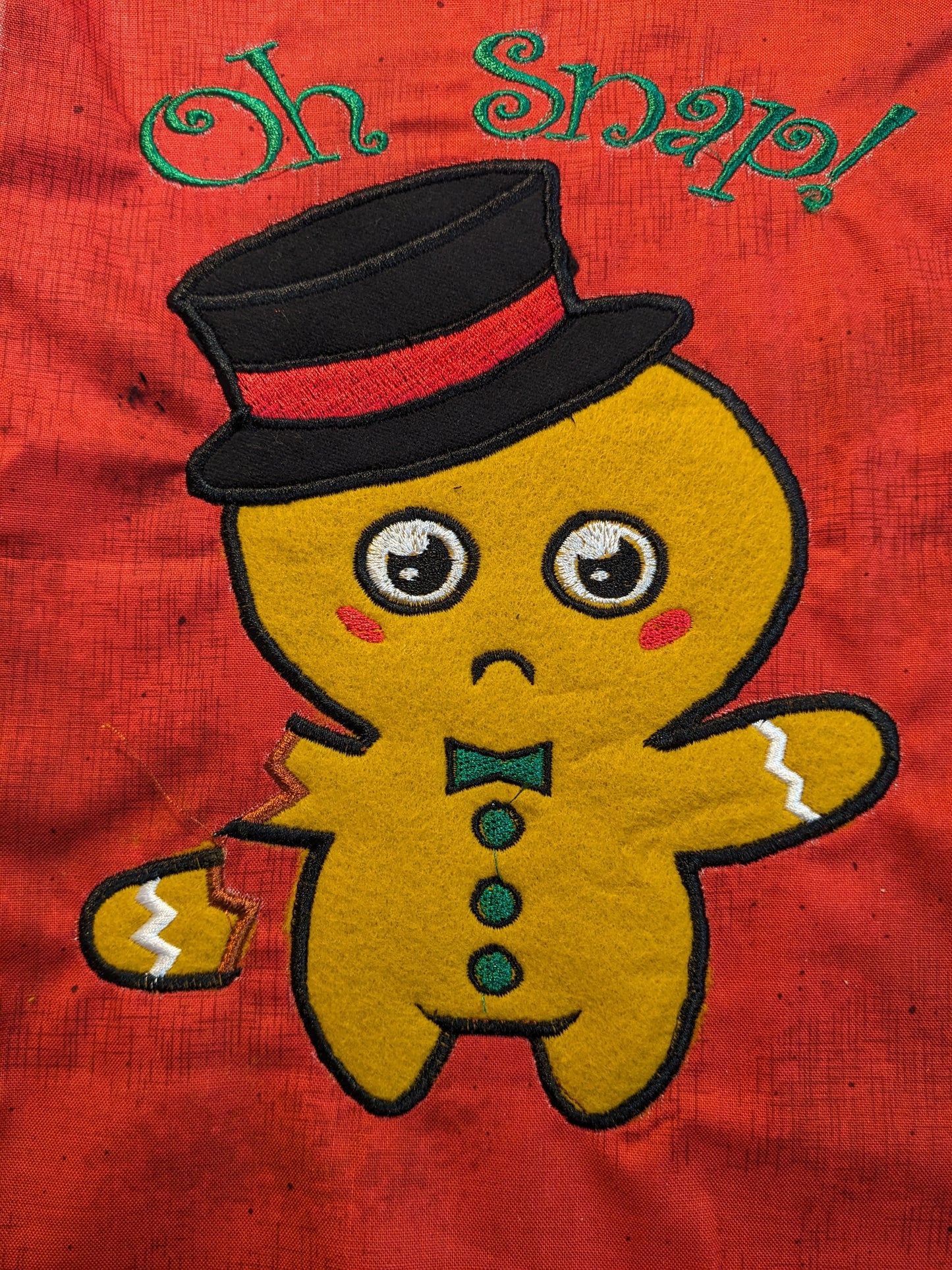 Oh Snap Applique Gingerbread Man - Four sizes included