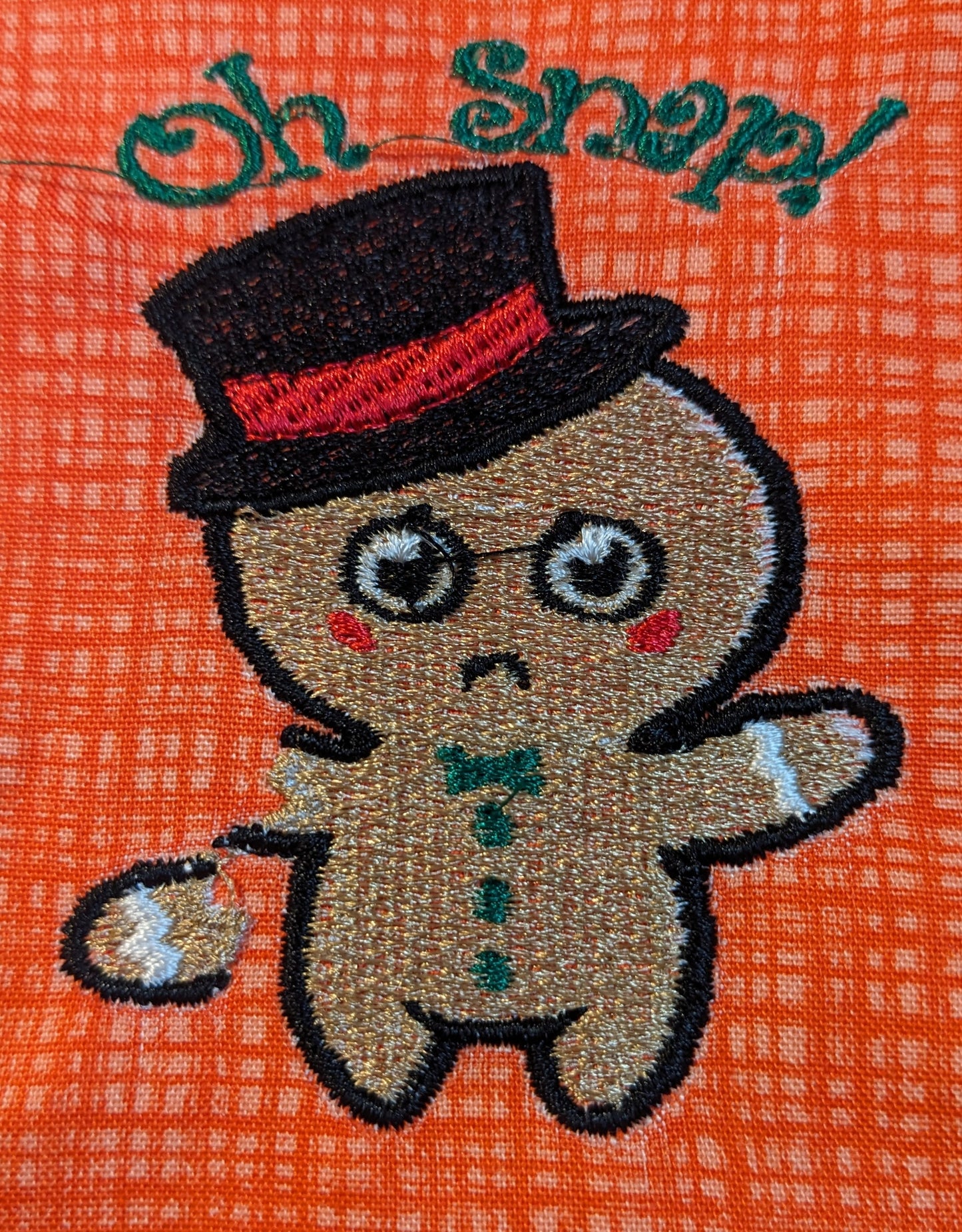 Oh Snap Gingerbread Man Filled Design - Three Sizes Included