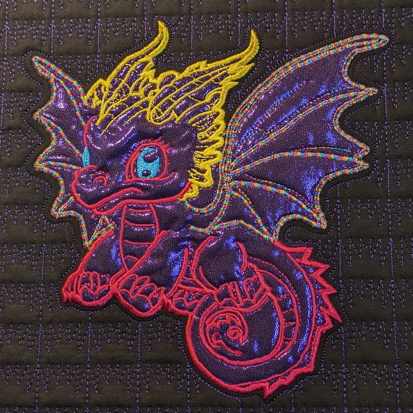 Dragon Baby #7 - Applique & Lines - 5 Sizes Included