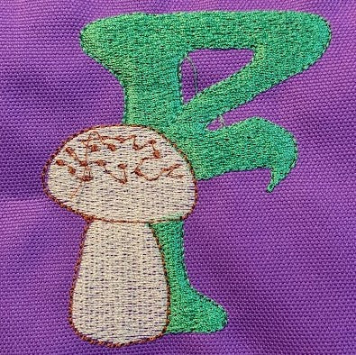 Mushroom Alphabet - 4"x4"