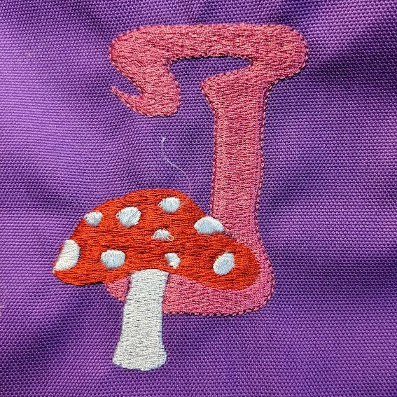 Mushroom Alphabet - 4"x4"