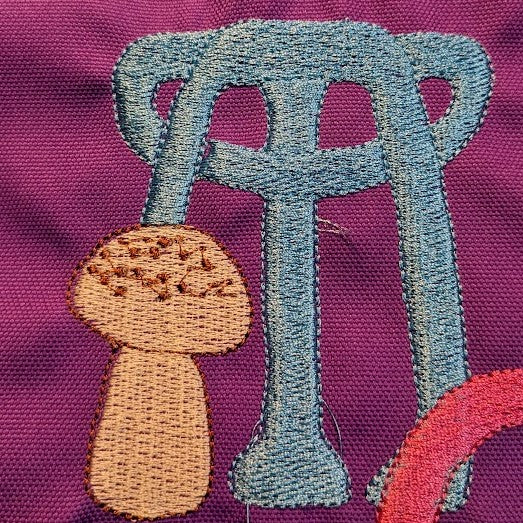 Mushroom Alphabet - 4"x4"