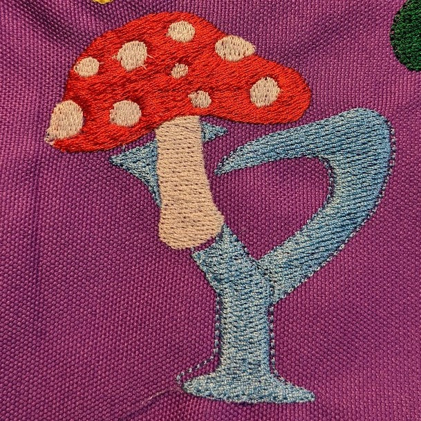 Mushroom Alphabet - 4"x4"