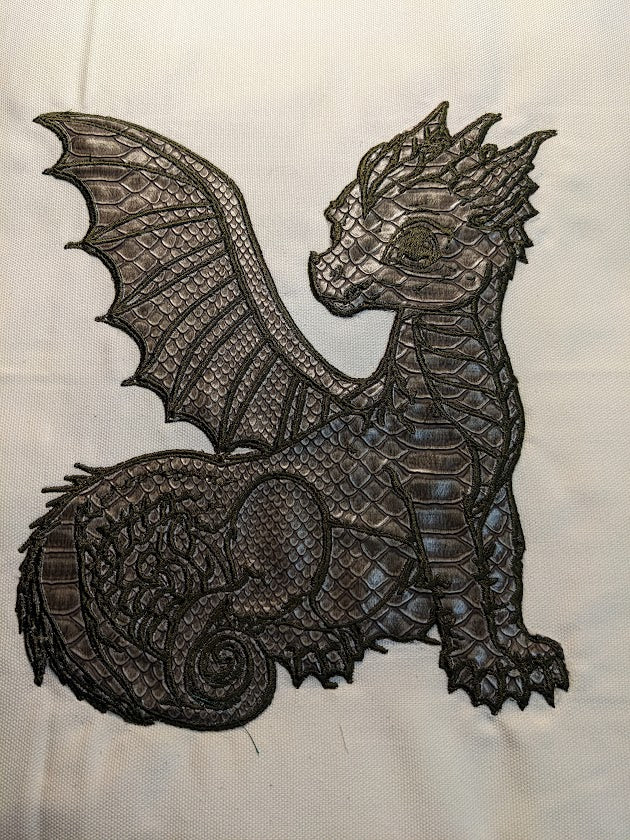 Dragon Baby #1 - Applique & Lines - 5 Sizes Included