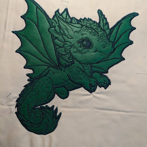 Dragon Baby #6 - Applique & Lines - 5 Sizes Included