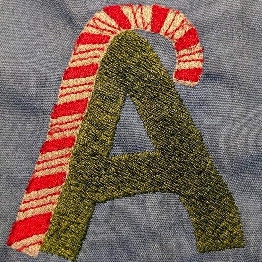 Peppermint Alphabet 4"x4"