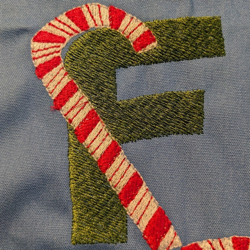 Peppermint Alphabet 4"x4"