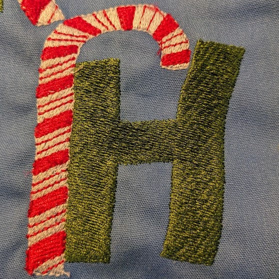 Peppermint Alphabet 4"x4"