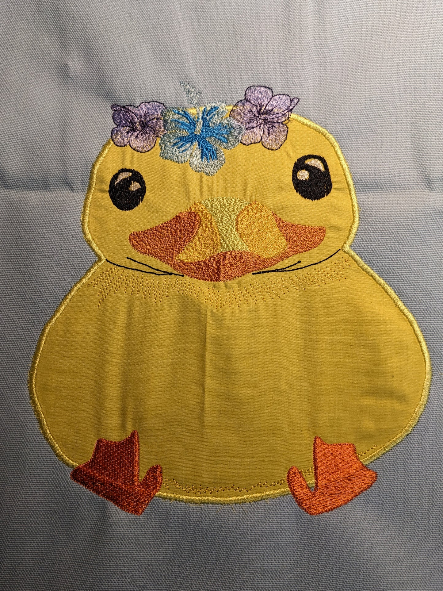 Duckies - Applique Duckie with Flower Crown - Four Sizes