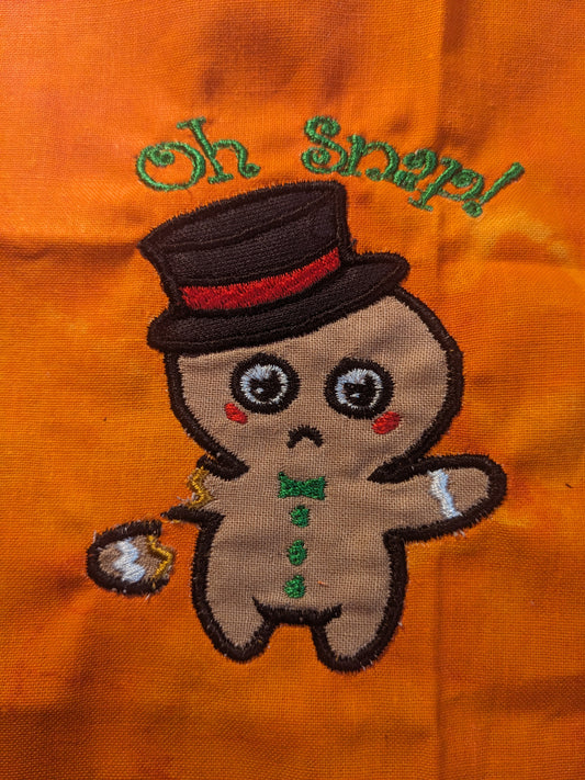 Oh Snap Applique Gingerbread Man - Four sizes included