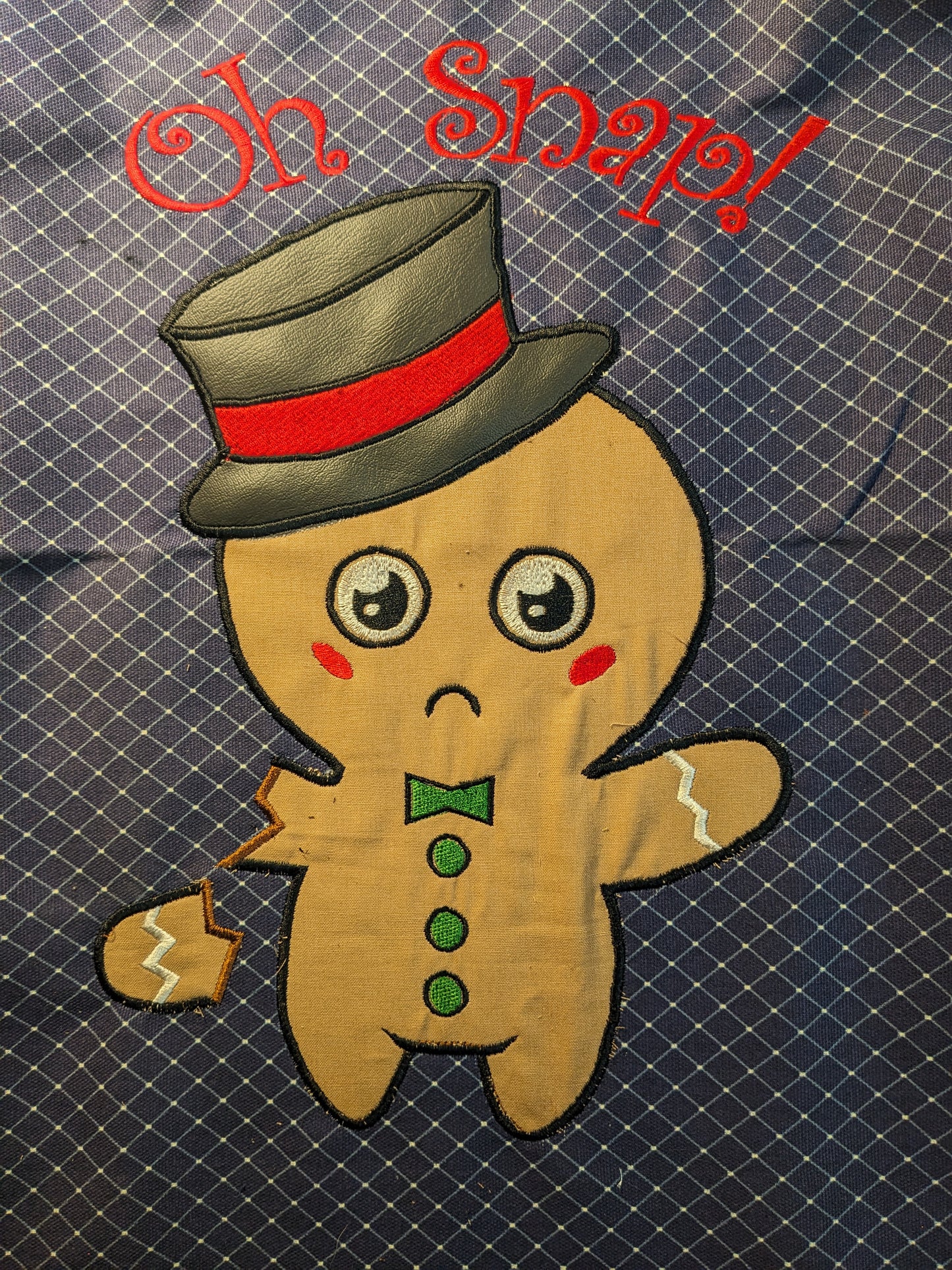 Oh Snap Applique Gingerbread Man - Four sizes included